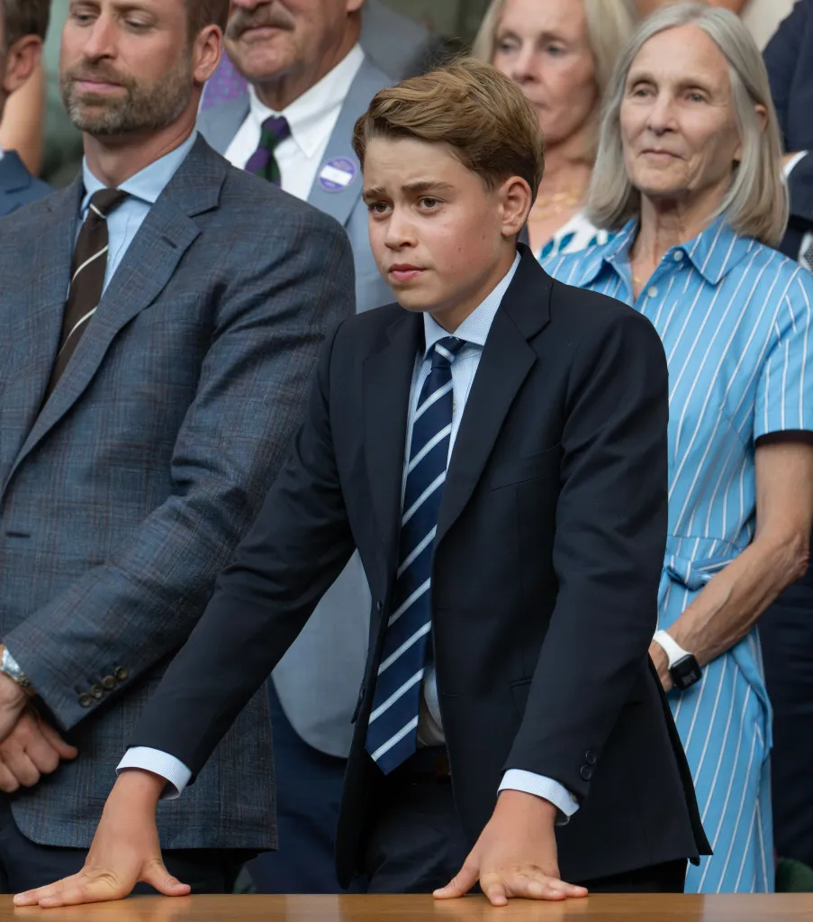 Prince George attending the men's final at The All England Tennis Club.