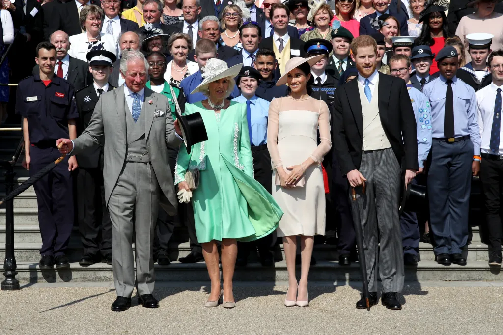 Prince Charles, Camilla, Duchess of Cornwall, Meghan, Duchess of Sussex, and Prince Harry, Duke of Sussex, attend Prince of Wales' 70th Birthday Patronage Celebration.