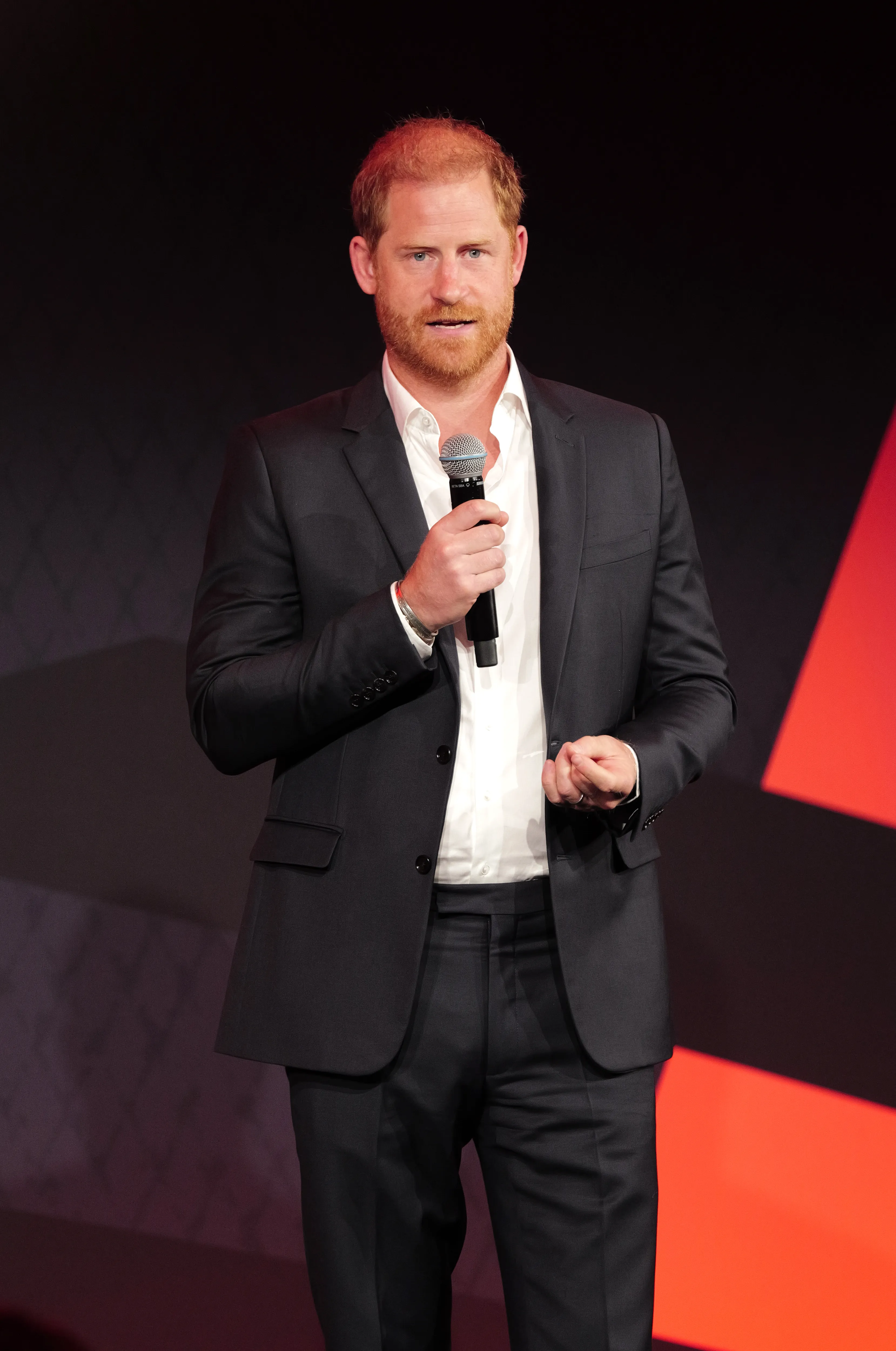 Prince Harry, Duke of Sussex, speaks onstage during the TIME100 Sports Gala.