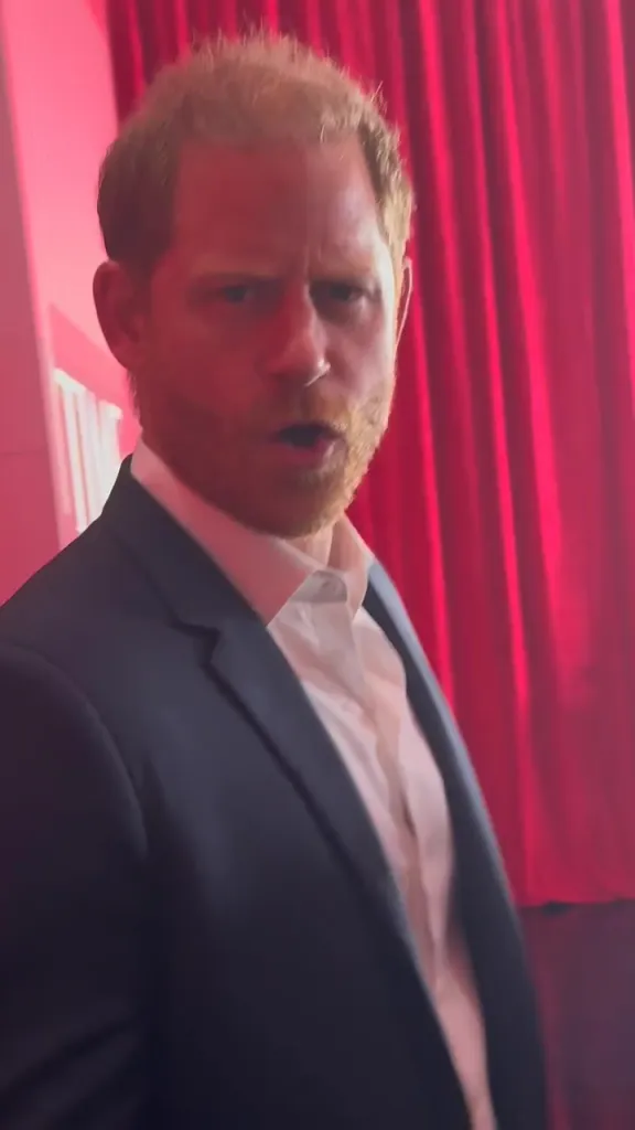 Prince Harry reacting to England's World Cup loss.