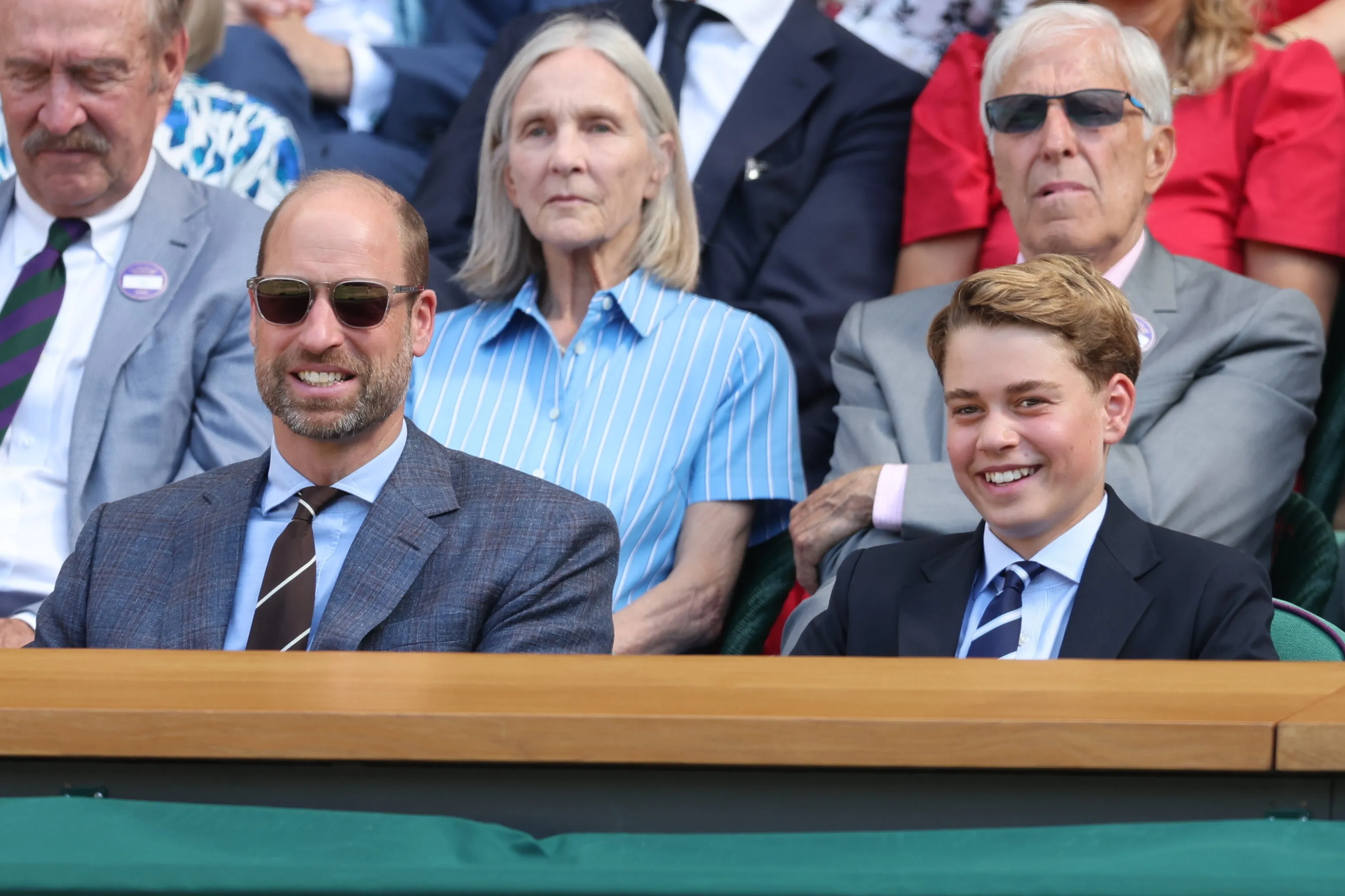 Prince William and Prince George at the Wimbledon Tennis Championships.