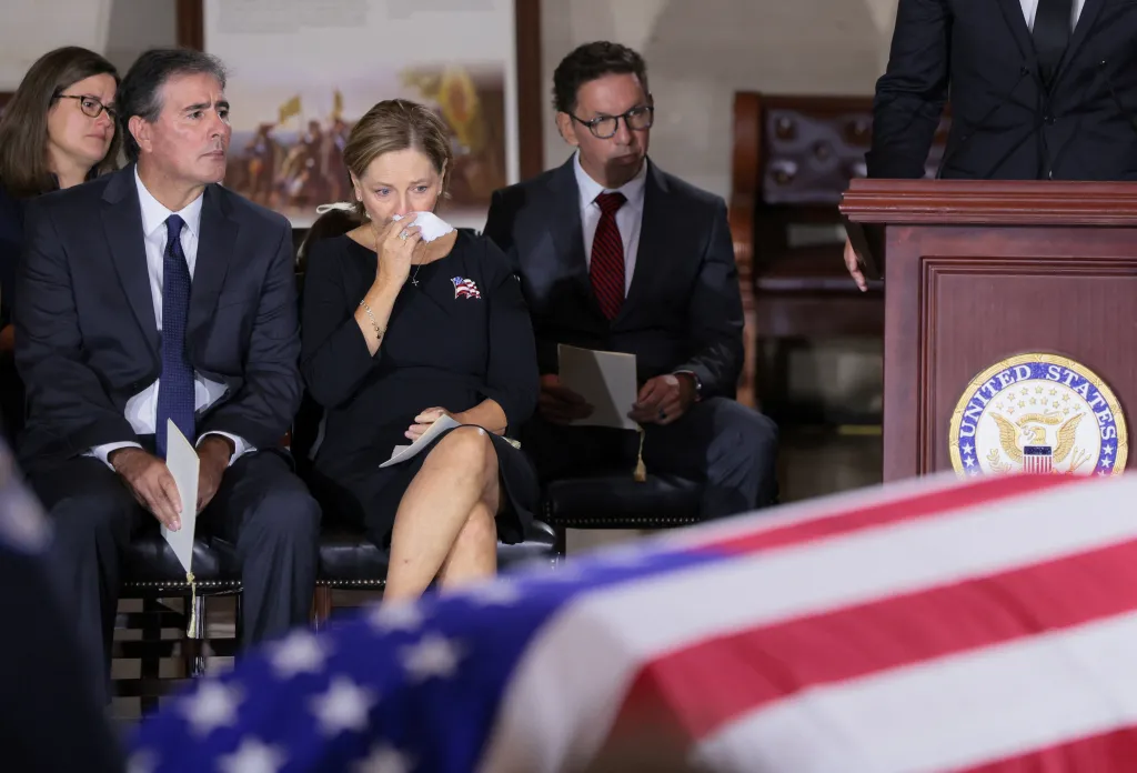 U.S. Senator Darline Graham reacting during a Congressional Tribute to late U.S. Senator Lindsey Graham.