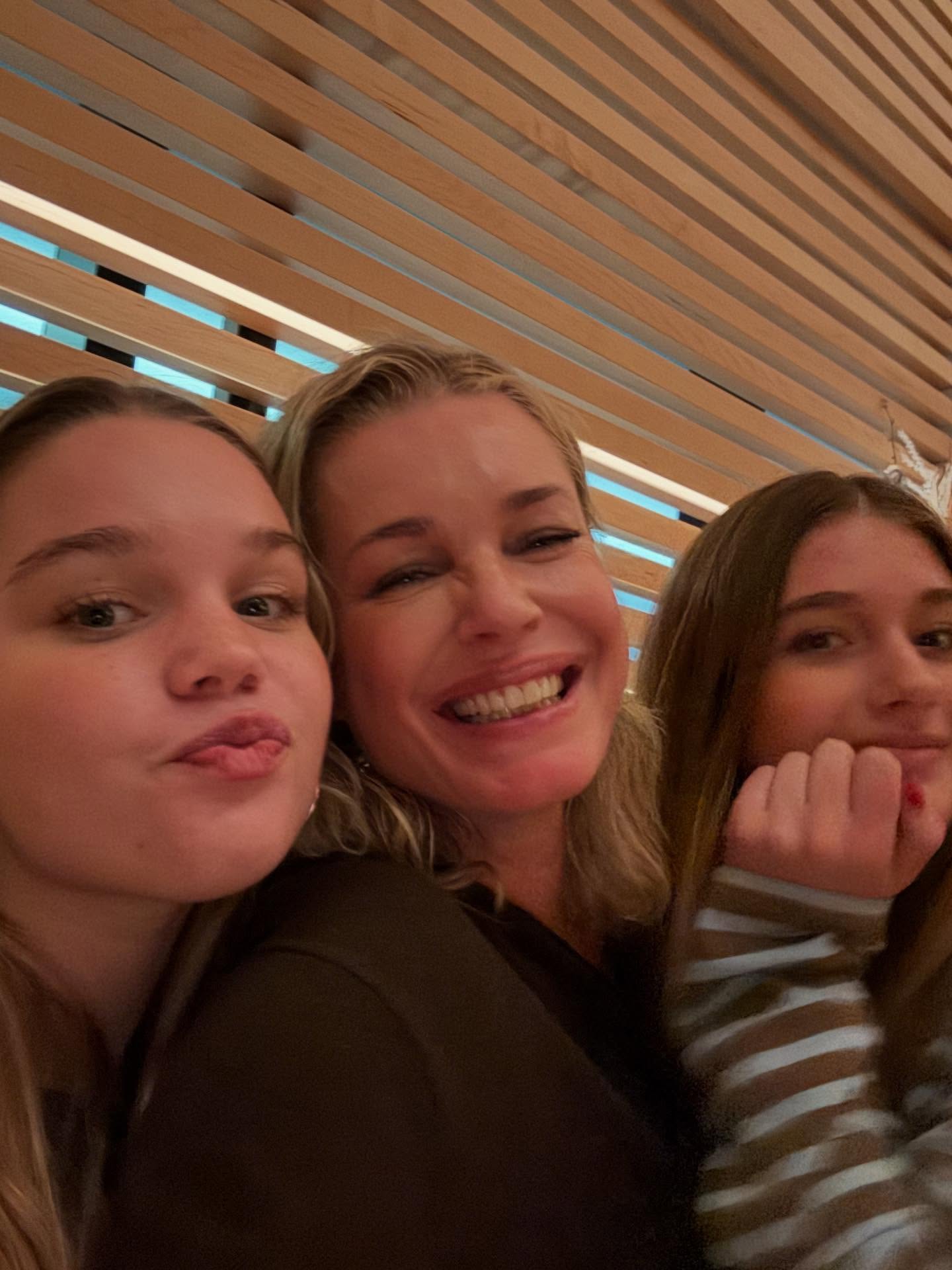 Rebecca Romijn with Charlie and Dolly.