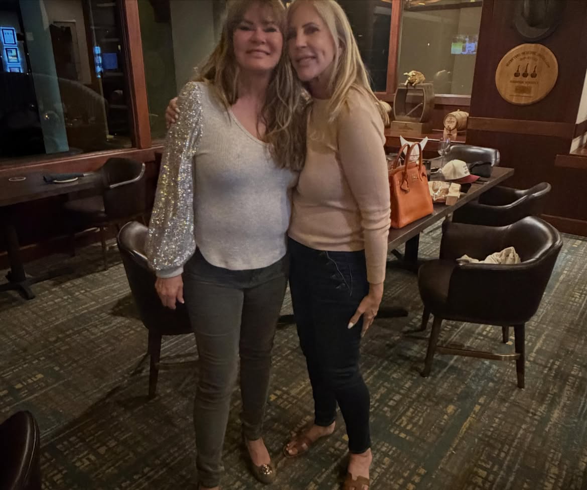 Vicki Gunvalson and Jeana Keough posing for a photo.