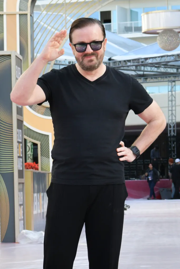 Ricky Gervais at the 77th Annual Golden Globe Awards Preview Day.