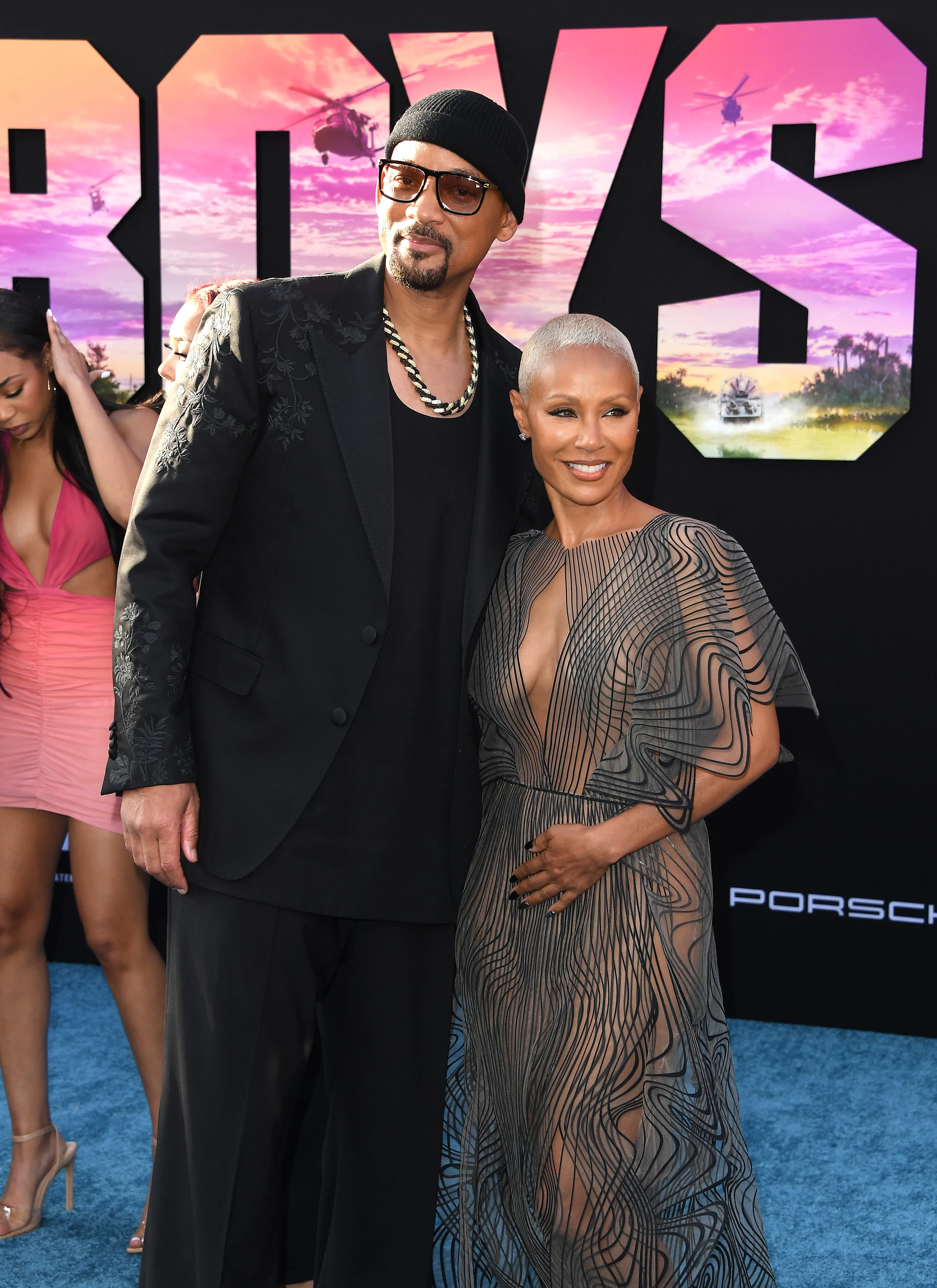 Will Smith and Jada Pinkett Smith posing at the Los Angeles Premiere Of Columbia Pictures'