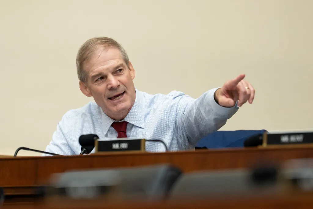 U.S. Representative Jim Jordan (R-OH) speaks during a U.S. House Judiciary subcommittee hearing on sanctuary city policies, on Capitol Hill in Washington, D.C., U.S., June 30, 2026. REUTERS/Aaron Schwartz