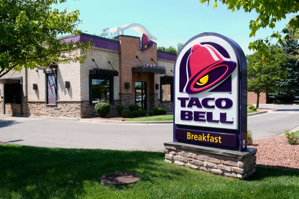 A Taco Bell restaurant in Taylor, Mich. on July 14, 2026.