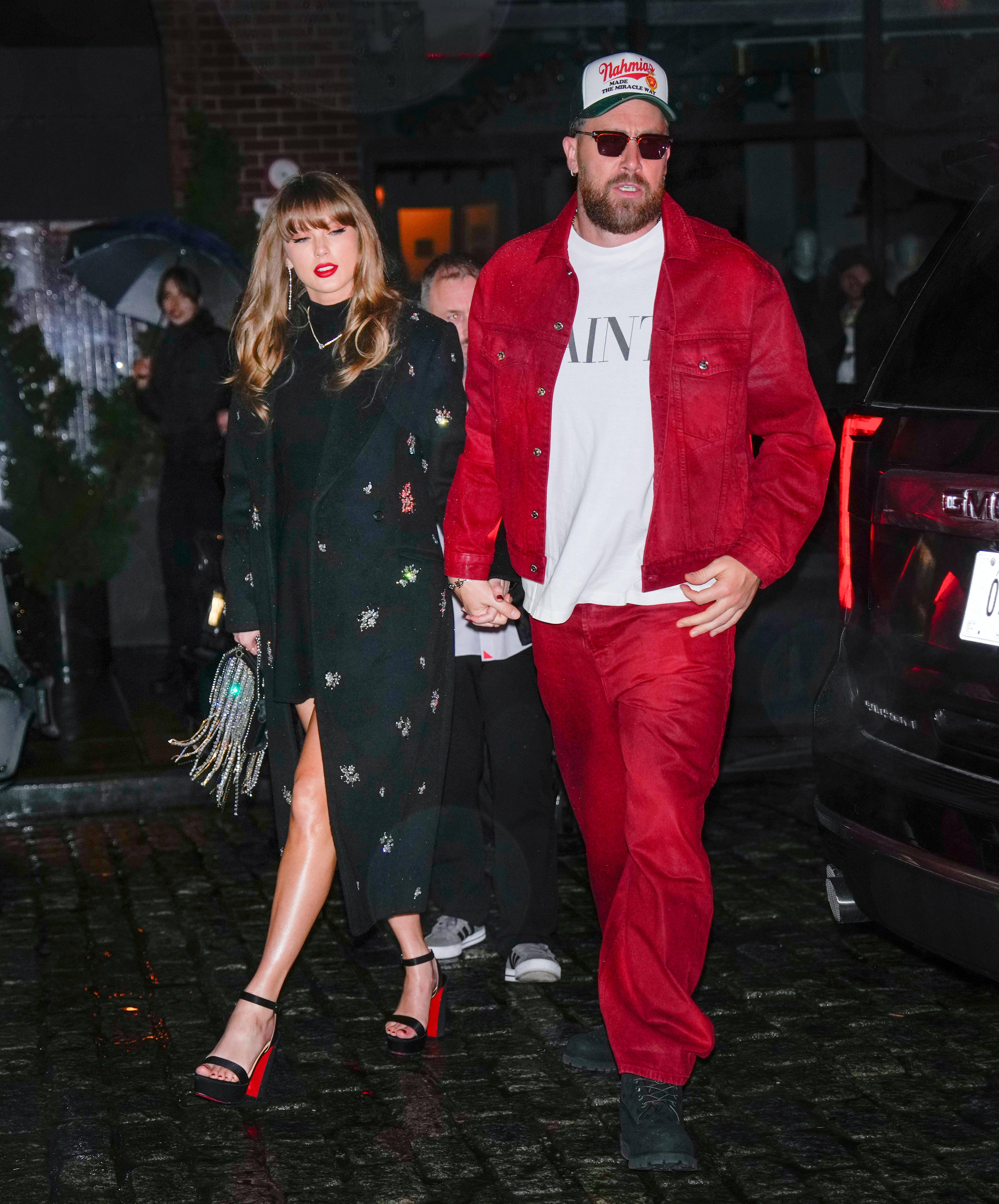 Taylor Swift and Travis Kelce seen in NYC in December 2024