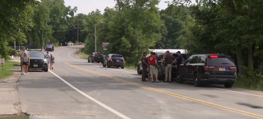 Emergency responders at the scene of a boating incident.
