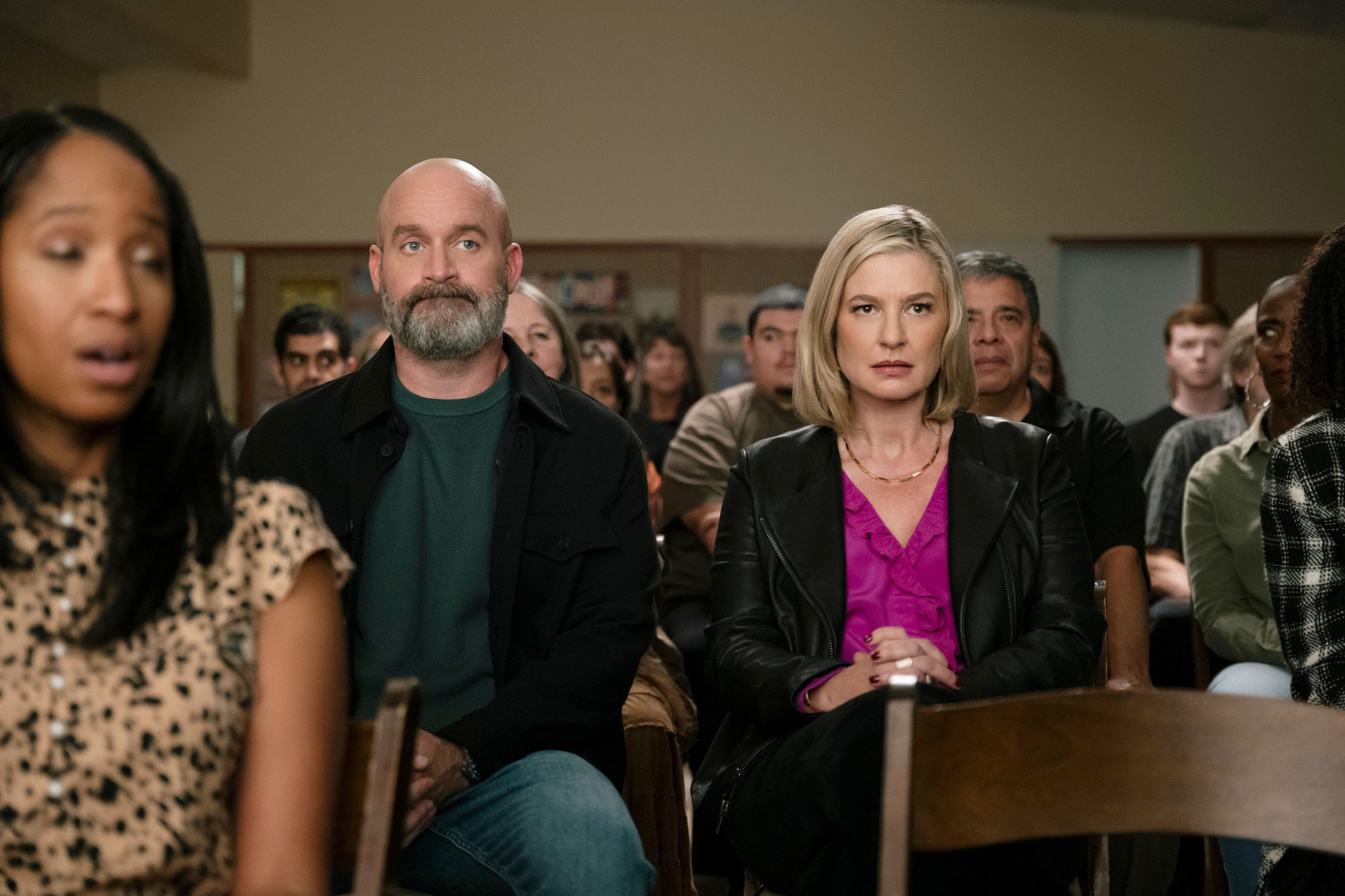 Tom Segura (L) and comedian Christina Pazsitzky.