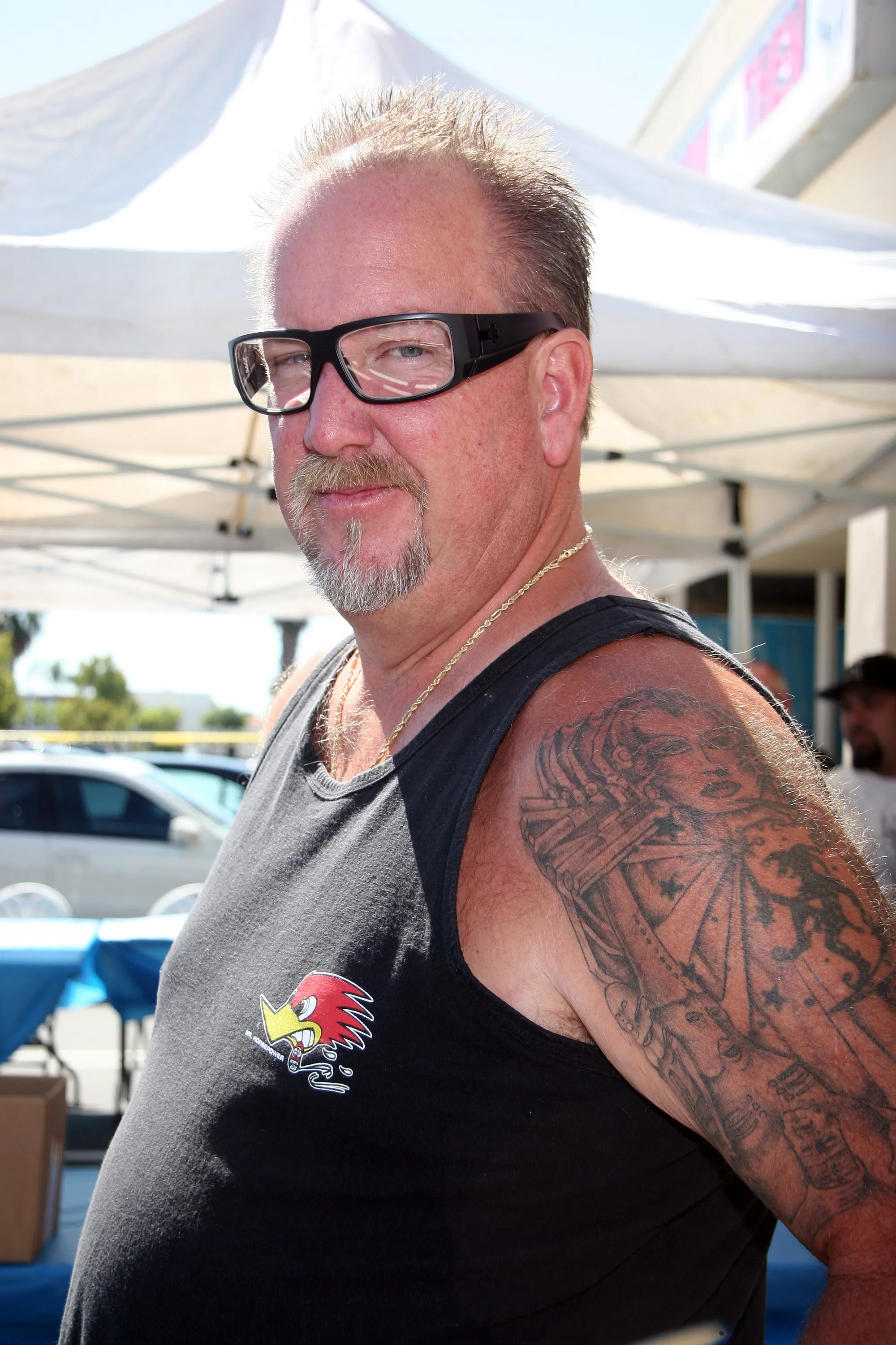 TV personality Darrell Sheets at a store opening event.
