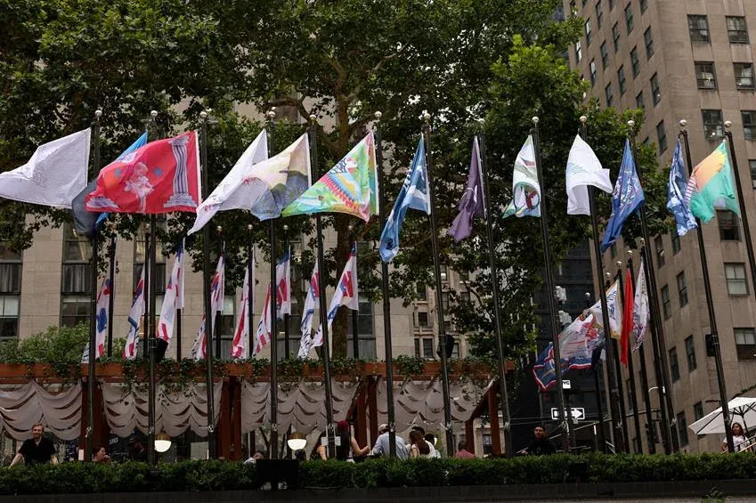 United Flags of Fashion presented by CFDA, Vogue, Rockefeller Center & America250. Source: CFDA/BFA.