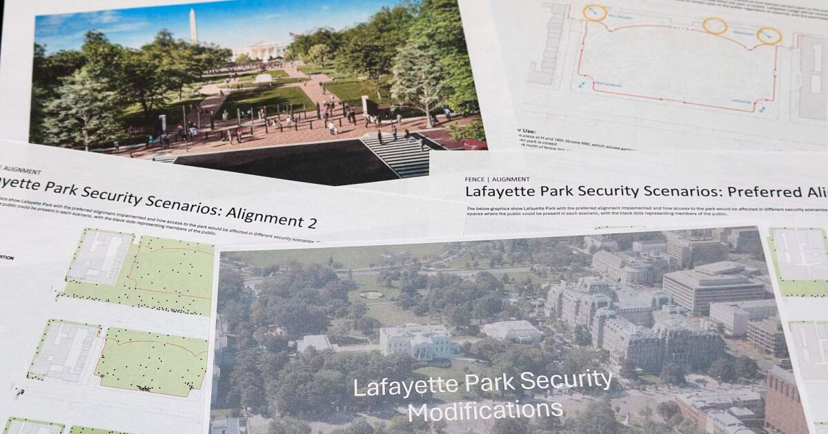 Federal panel reviews park fencing plan and White House visitor screening center