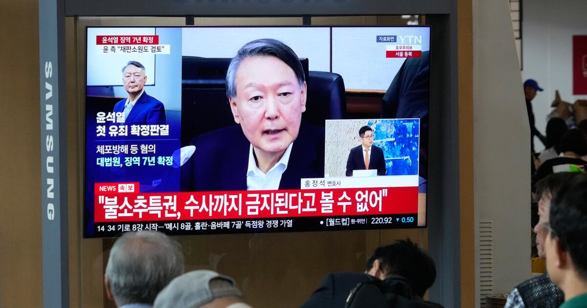 South Korea’s Supreme Court upholds prison sentence for Yoon in first martial law case