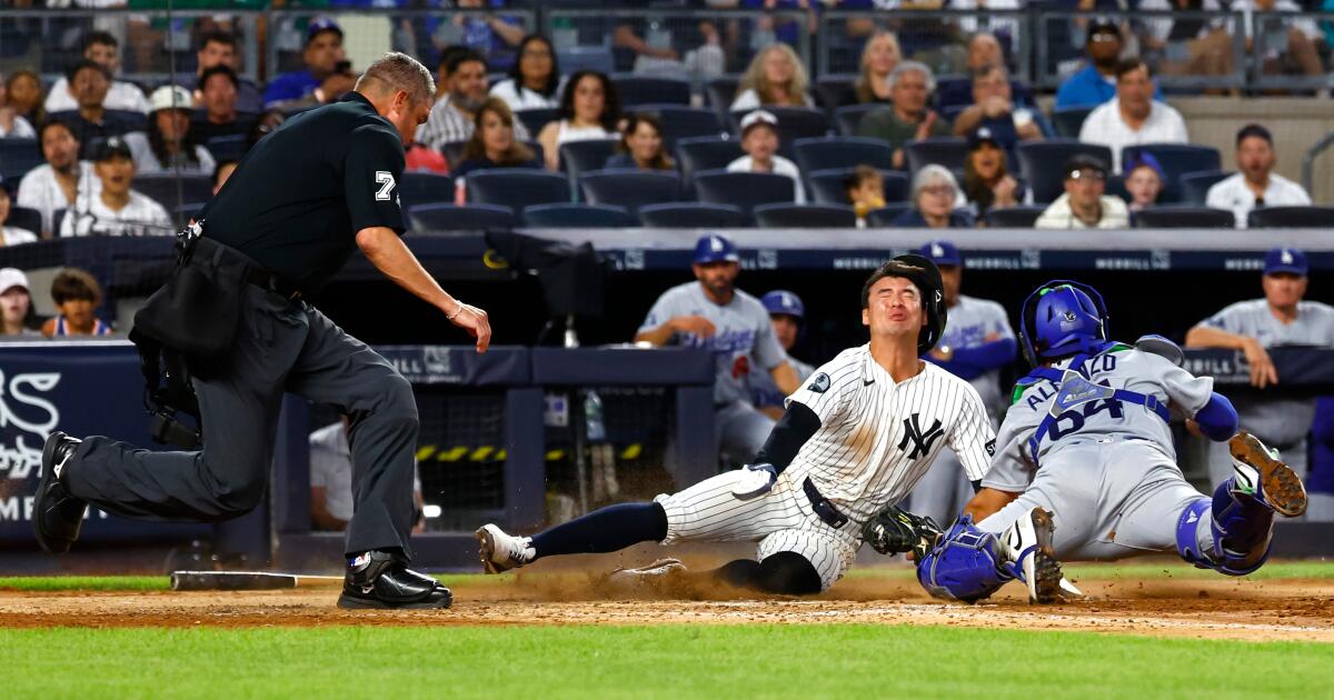 Eliezer Alfonzo delivers emotional first hit in Dodgers’ loss to Yankees