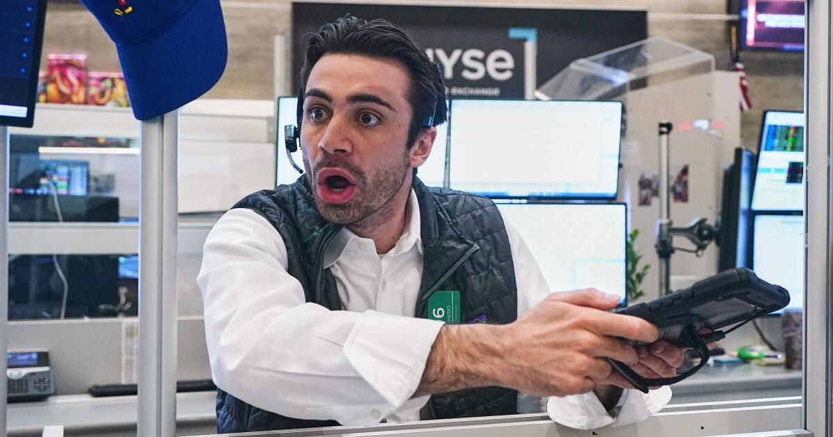 Stocks waver on Wall Street while crude oil prices fall for the first time in a week