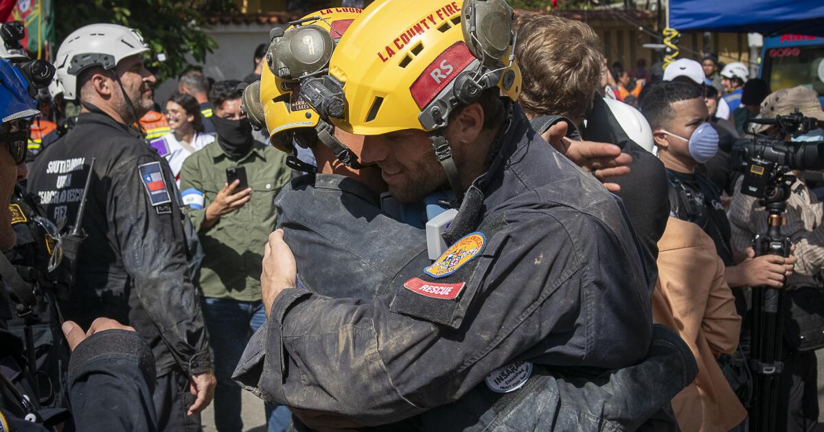 L.A. firefighters help rescue Venezuela quake victim buried for 8 days