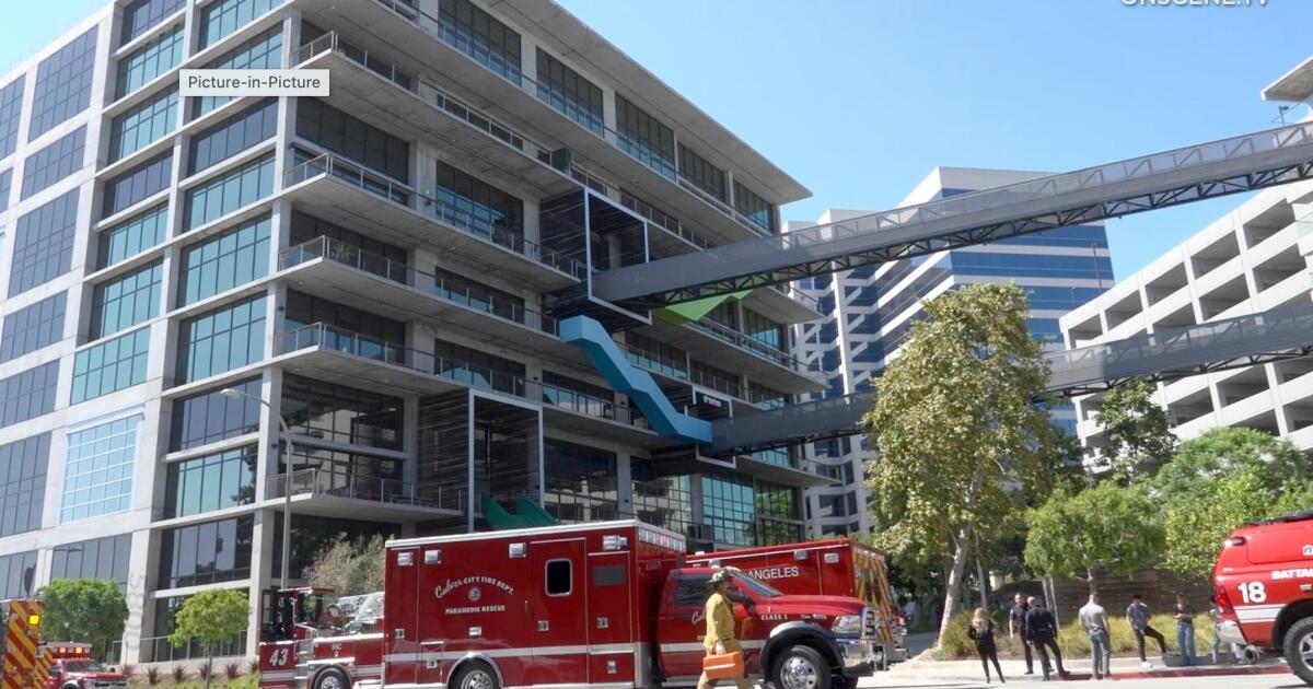 Employees flee fire inside TikTok headquarters in Culver City