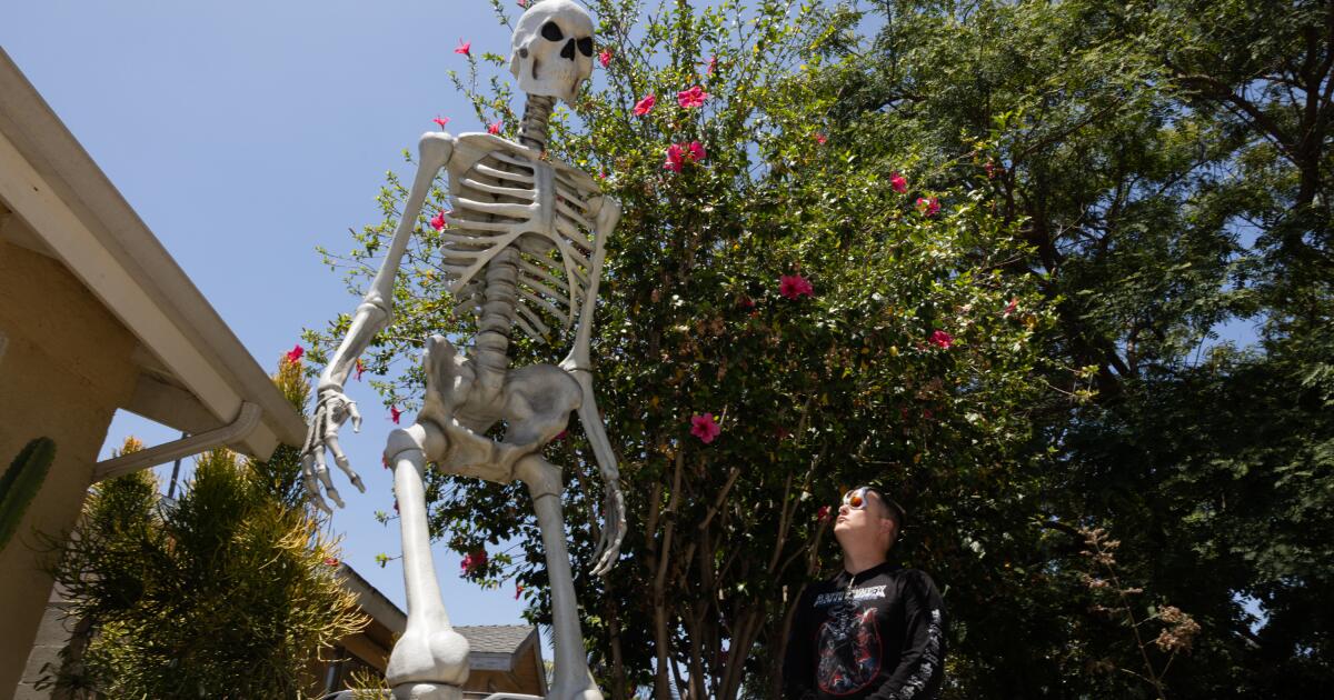Forget Halloween: Giant skeletons are staying up year-round across L.A.