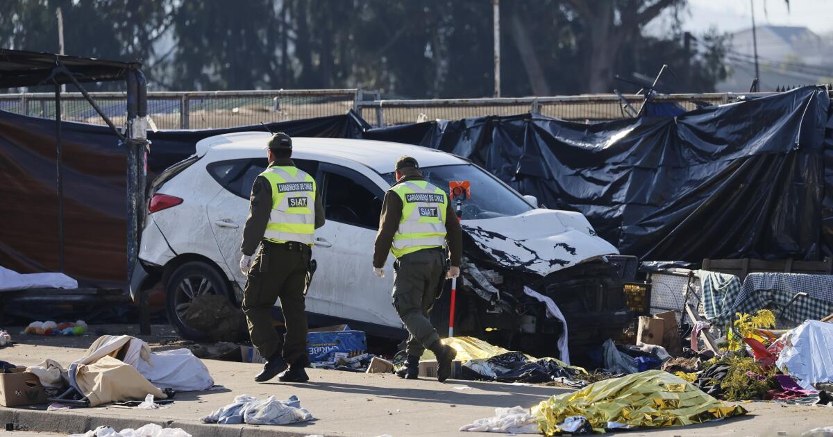 Vehicle crashes into open-air market in Chile, killing several people