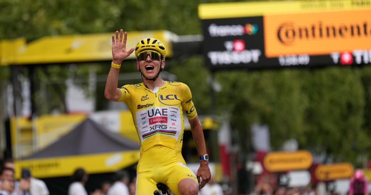 Tadej Pogacar wins record-tying fifth Tour de France crown