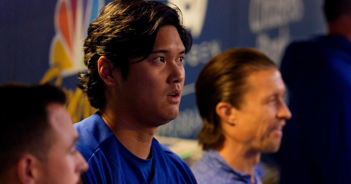 ‘It looked good.’ Dodgers encouraged by Shohei Ohtani bullpen session after knee injury