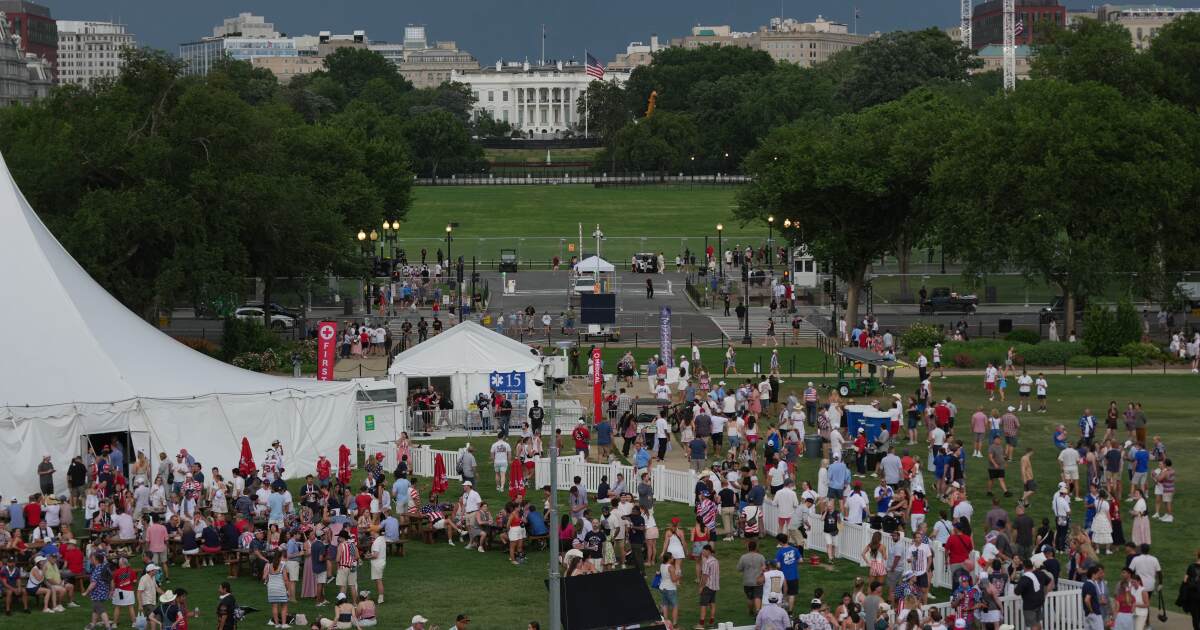 Evacuation ordered at National Mall as storms gather ahead of Trump’s America 250 speech