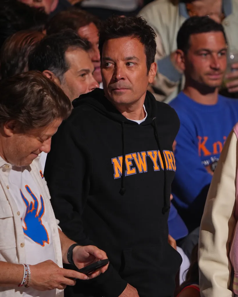 Jimmy Fallon attends the NBA Finals game between the San Antonio Spurs and New York Knicks.