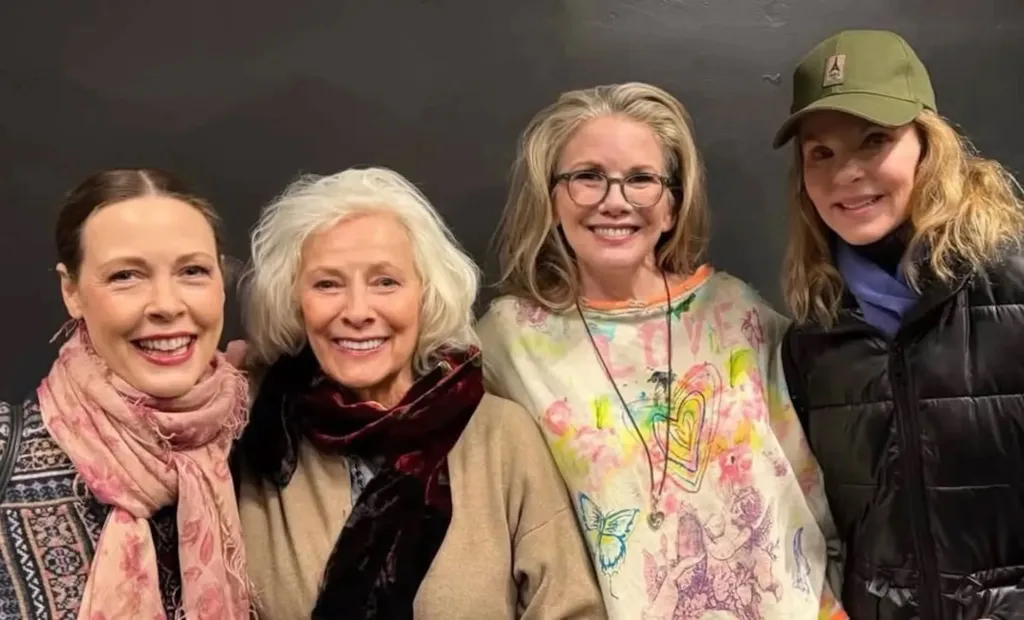 Veanne Cox, Betty Buckley, Melissa Gilbert, and Melissa Sue Anderson pose together.