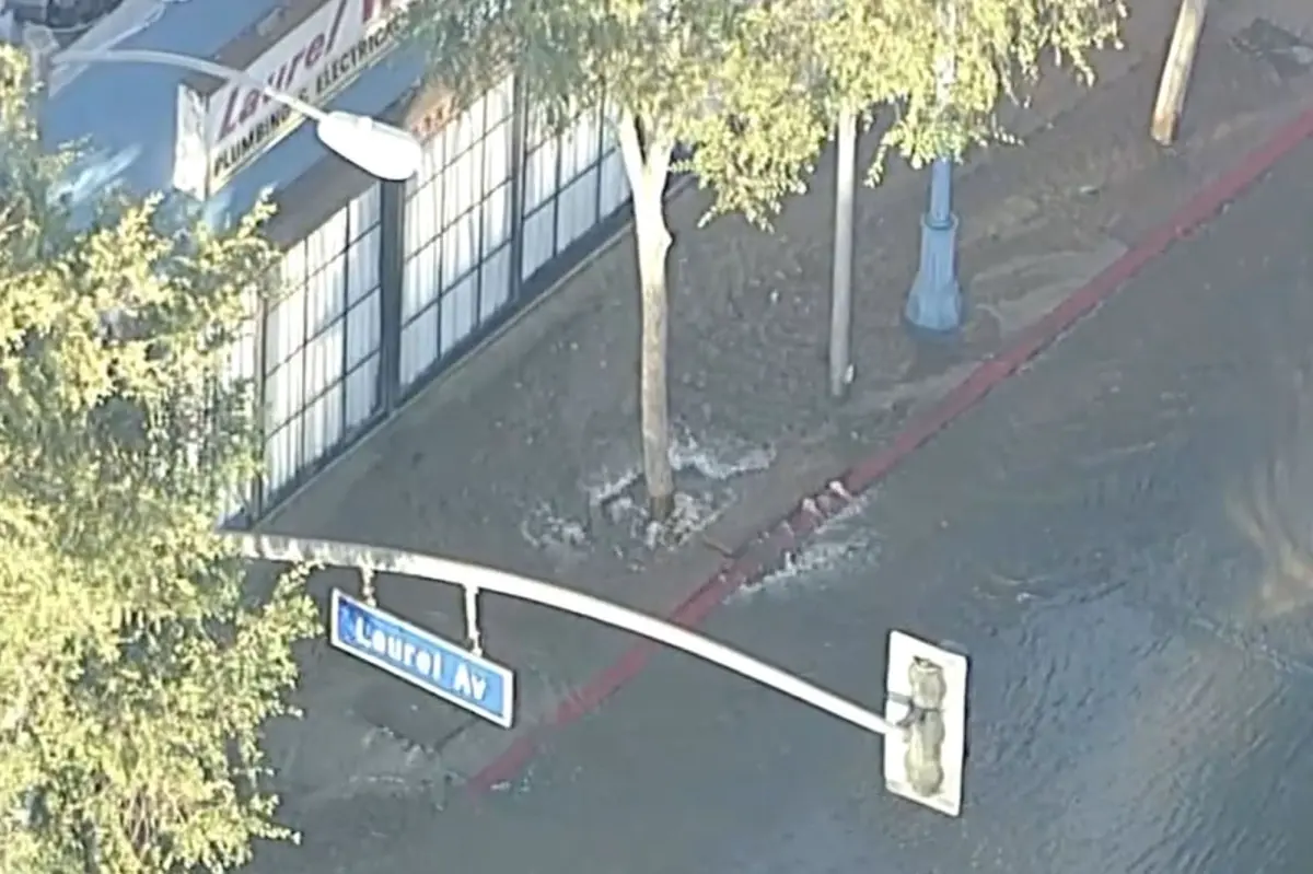 Gut punch for West Hollywood as another torrent of water rushes down the street