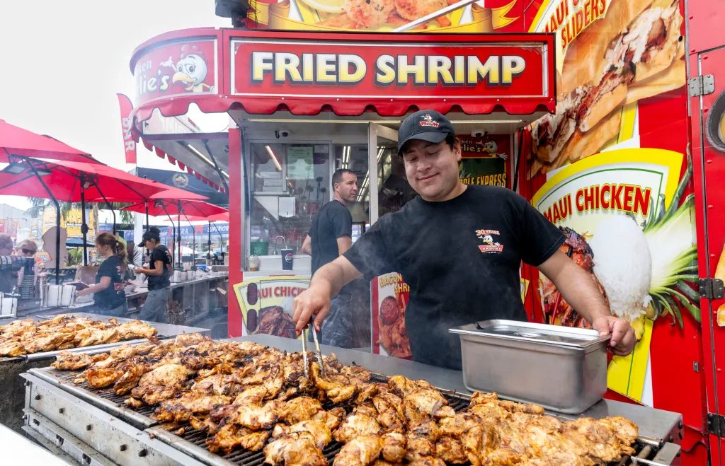 Chicken stand.