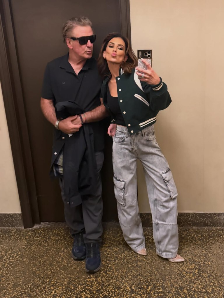 Alec and Hilaria Baldwin posing for a selfie.