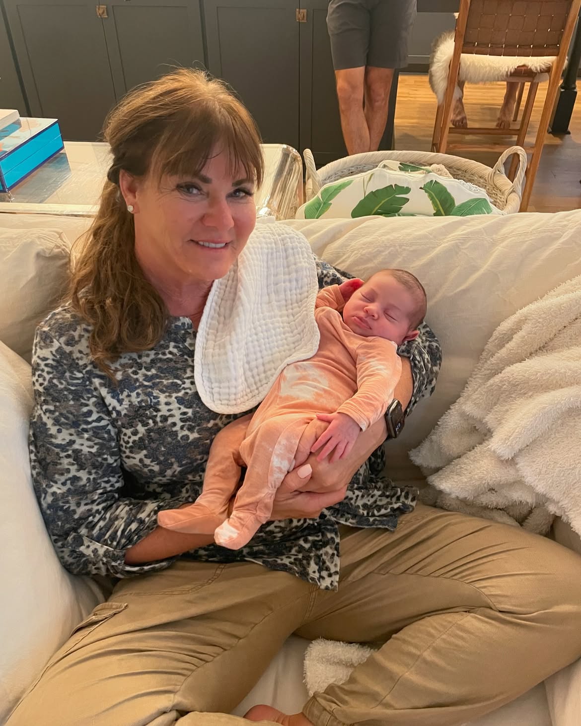 Jeana Keough holds her infant son Shane.
