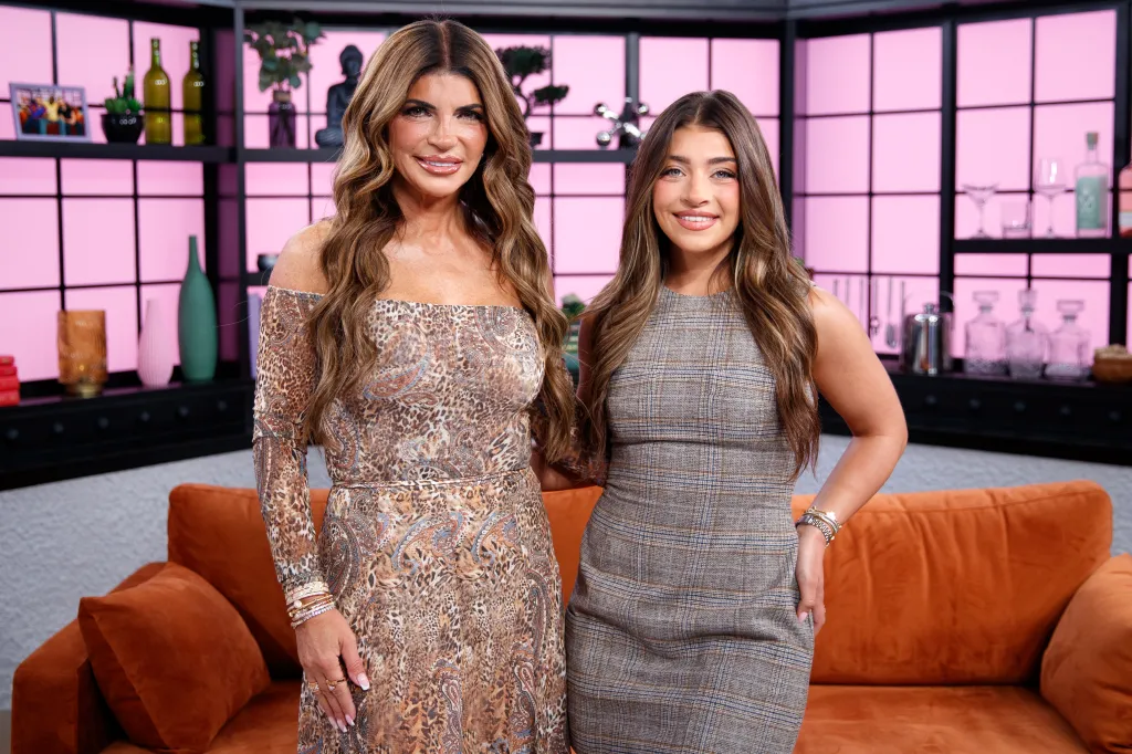 Teresa Giudice and Gia Giudice smiling at the camera.