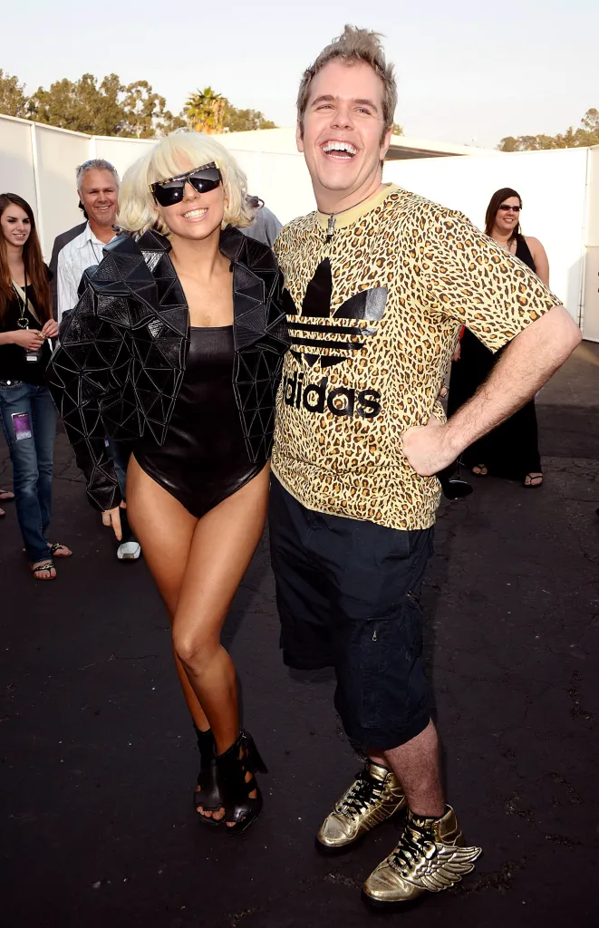 Lady Gaga and Perez Hilton at 102.7 KIIS-FM's Wango Tango.