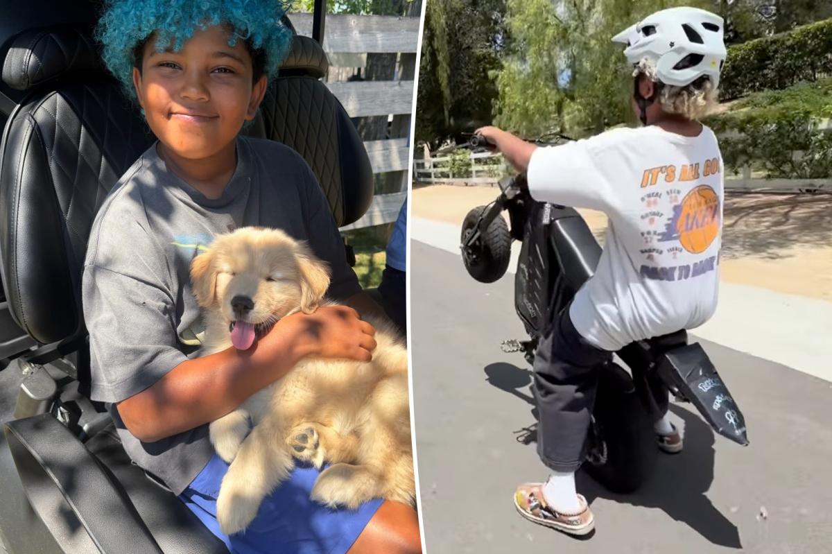 Kim Kardashian and Kanye West’s son Saint, 10, makes Instagram debut
