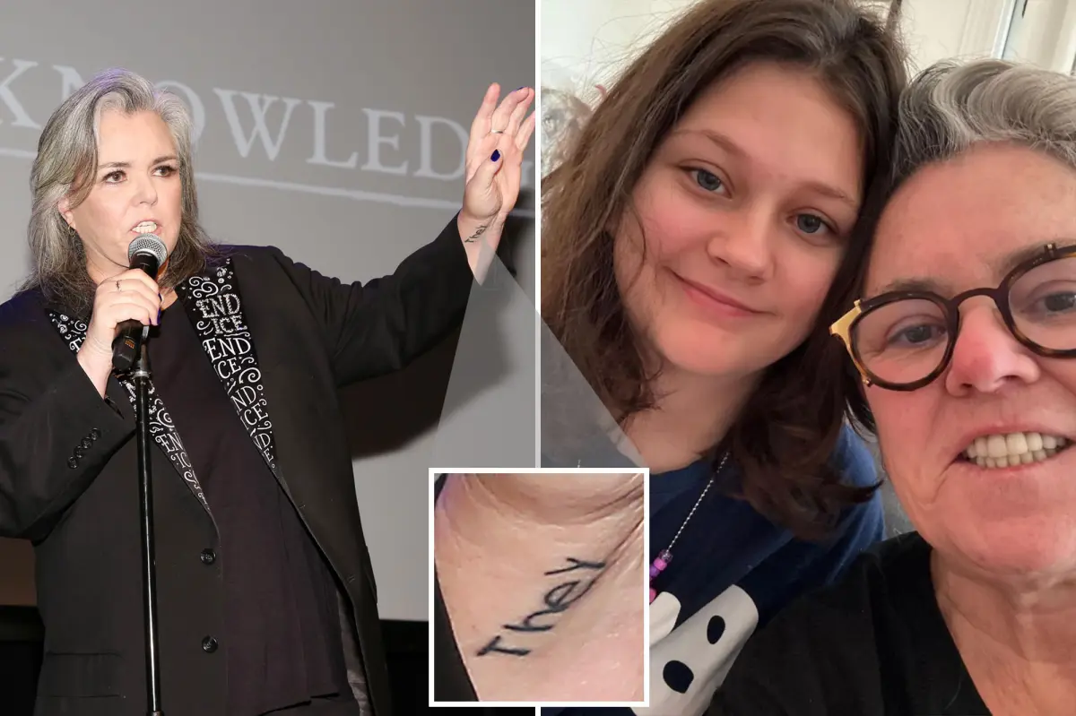 Rosie O’Donnell’s shows off woke ink to remember nonbinary child’s ‘they’ pronoun — then immediately calls teen ‘she’