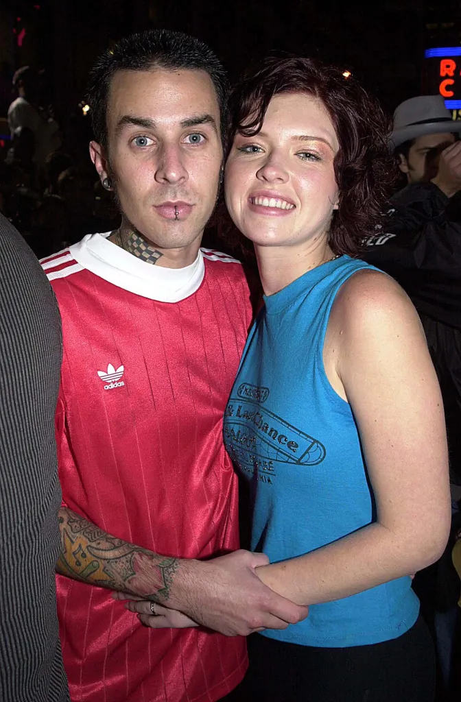 Travis Barker of Blink 182 and his date at the 2000 MTV Video Music Awards.