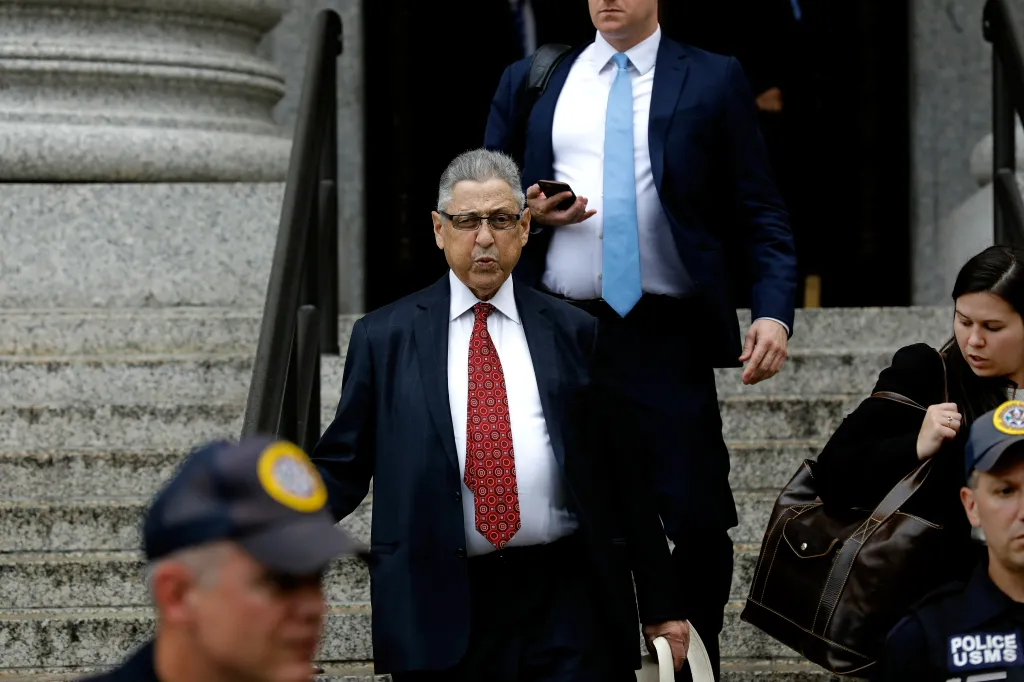 Sheldon Silver, former speaker of the New York State Assembly, exits from federal court in New York.
