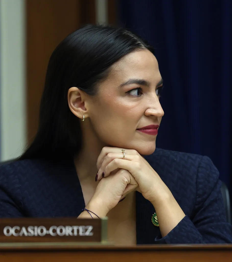 U.S. Rep. Alexandria Ocasio-Cortez (D-NY) listening during a House Oversight and Reform Committee meeting.