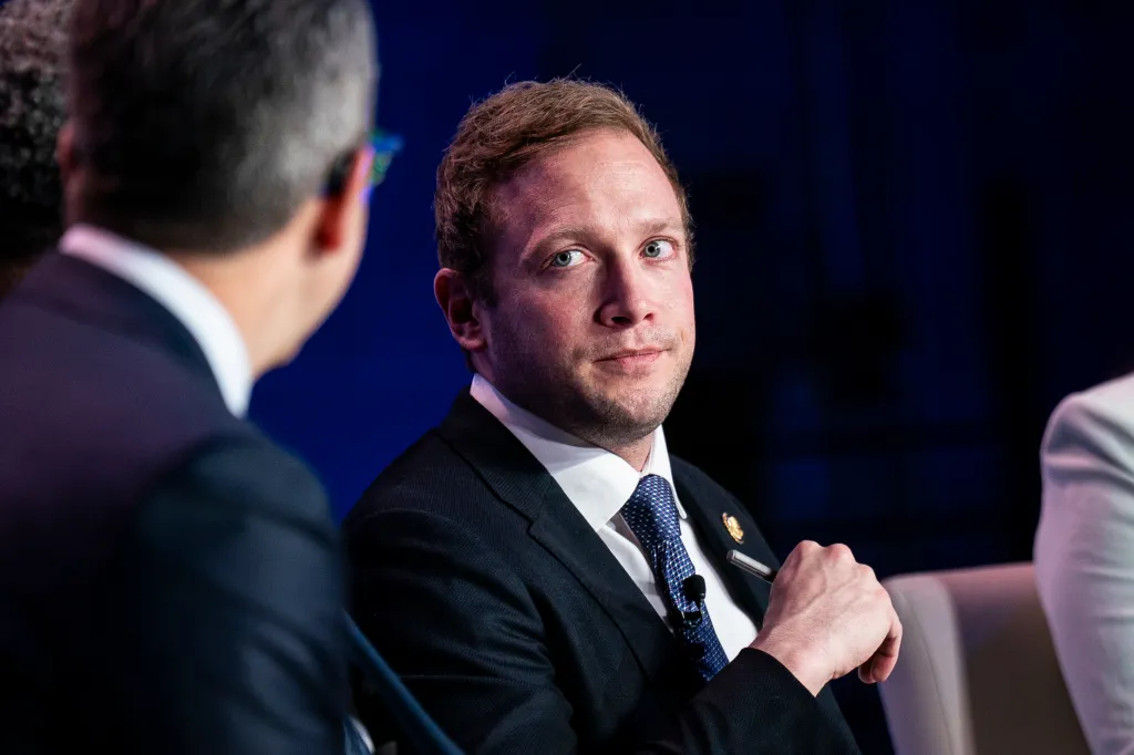 Representative Max Miller of Ohio attends the DC Blockchain Summit.