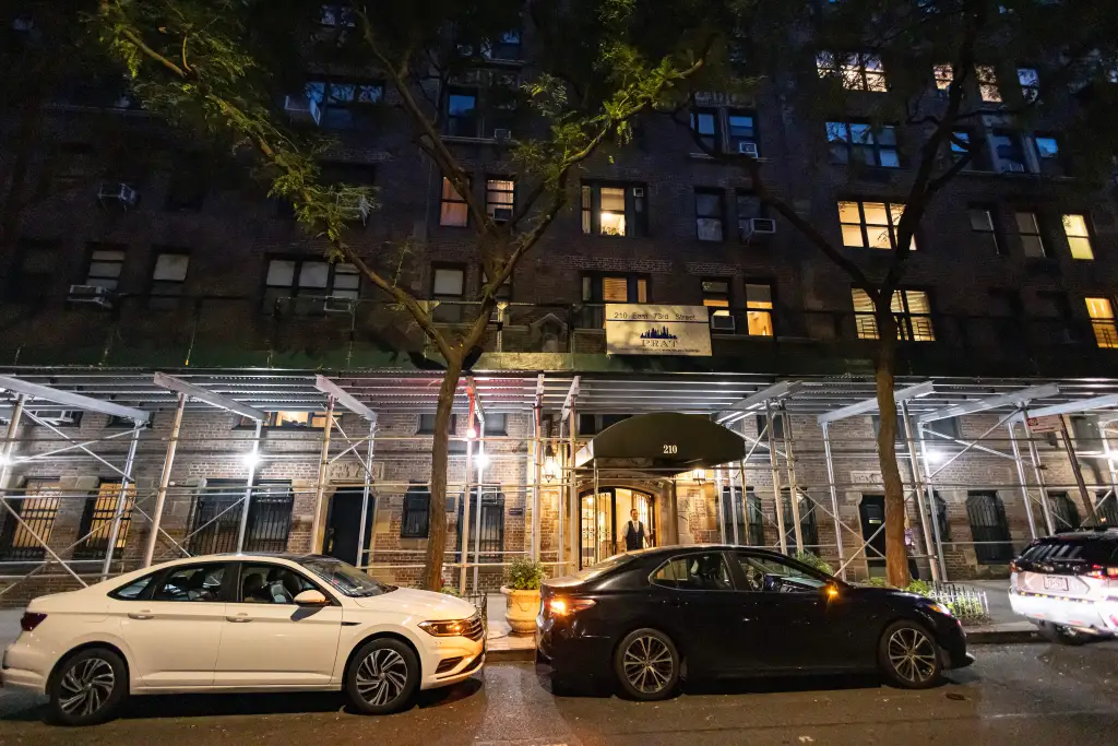 A brick building at 210 E. 73rd Street in Manhattan's Upper East Side.