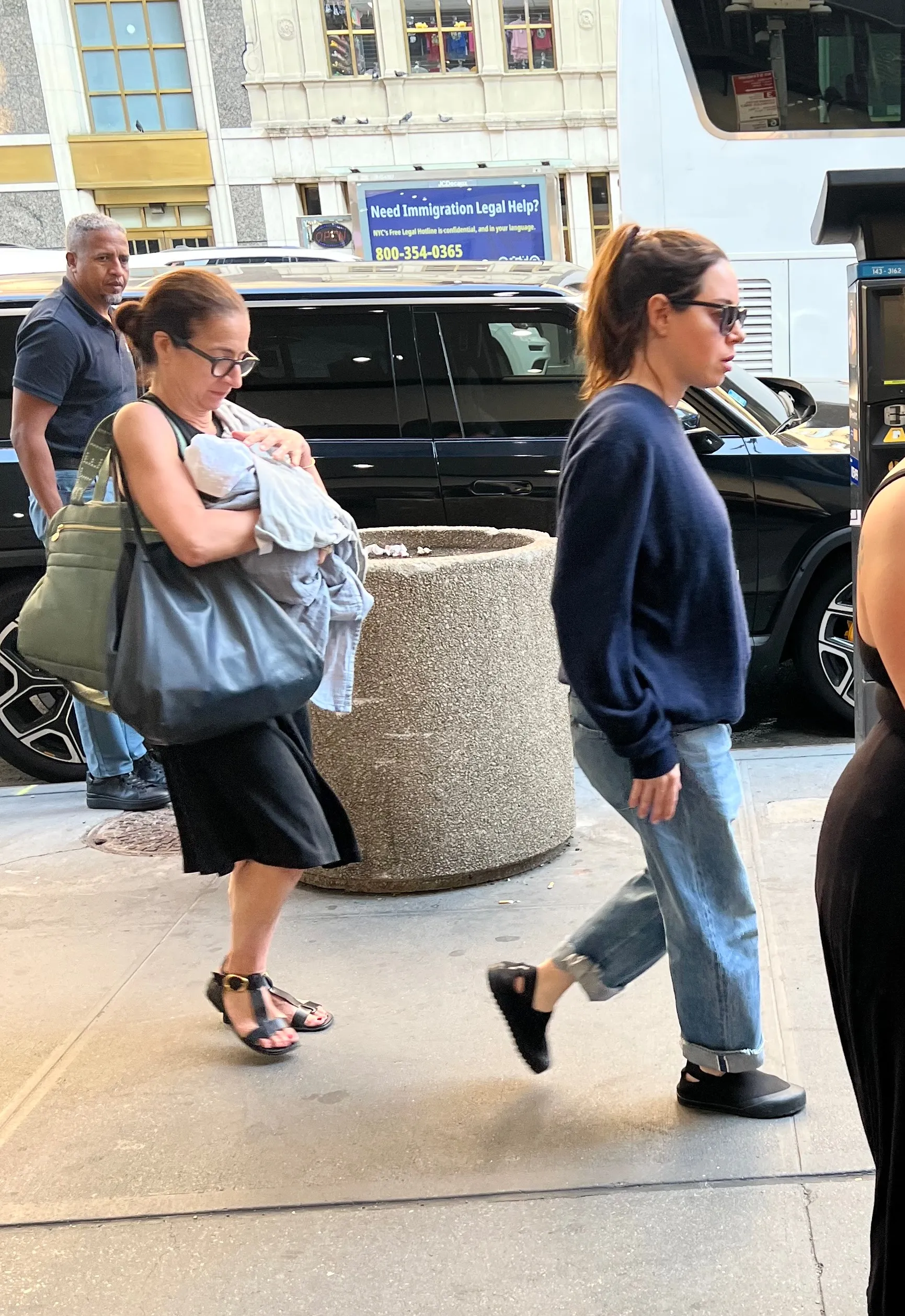 Aubrey Plaza with her baby