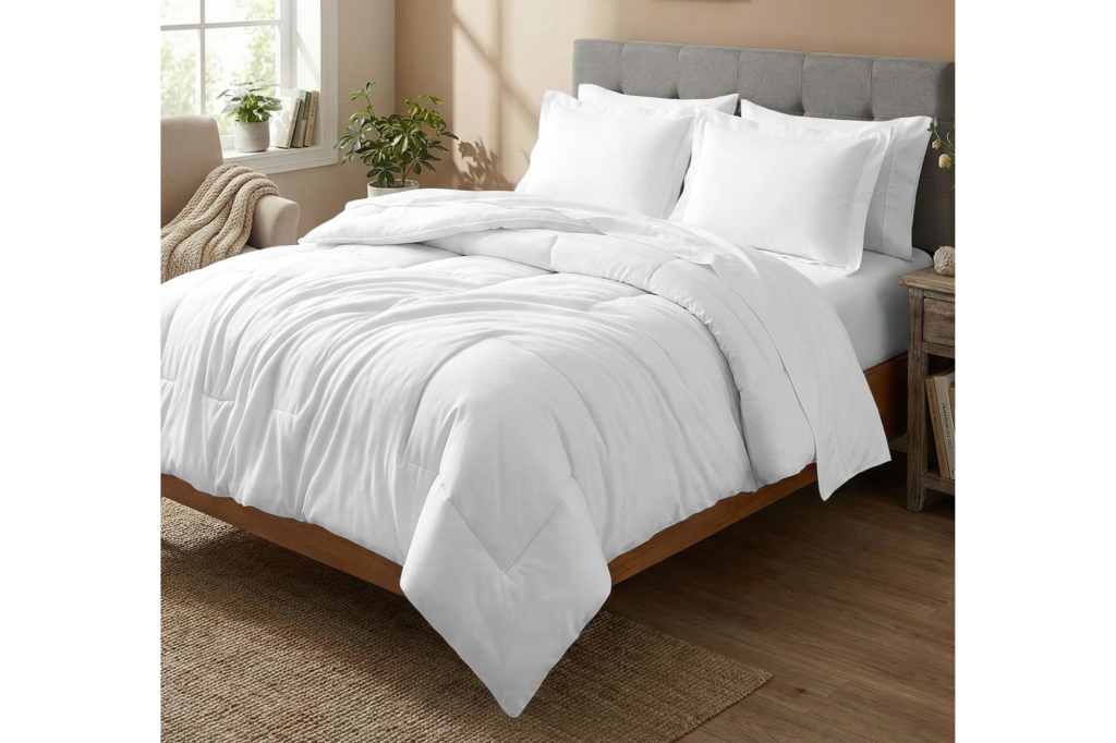 CGK 7-Piece Comforter Set in a bedroom.