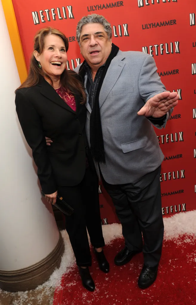 Actress Lorraine Bracco and actor Vincent Pastore at the North American Premiere of "Lilyhammer".