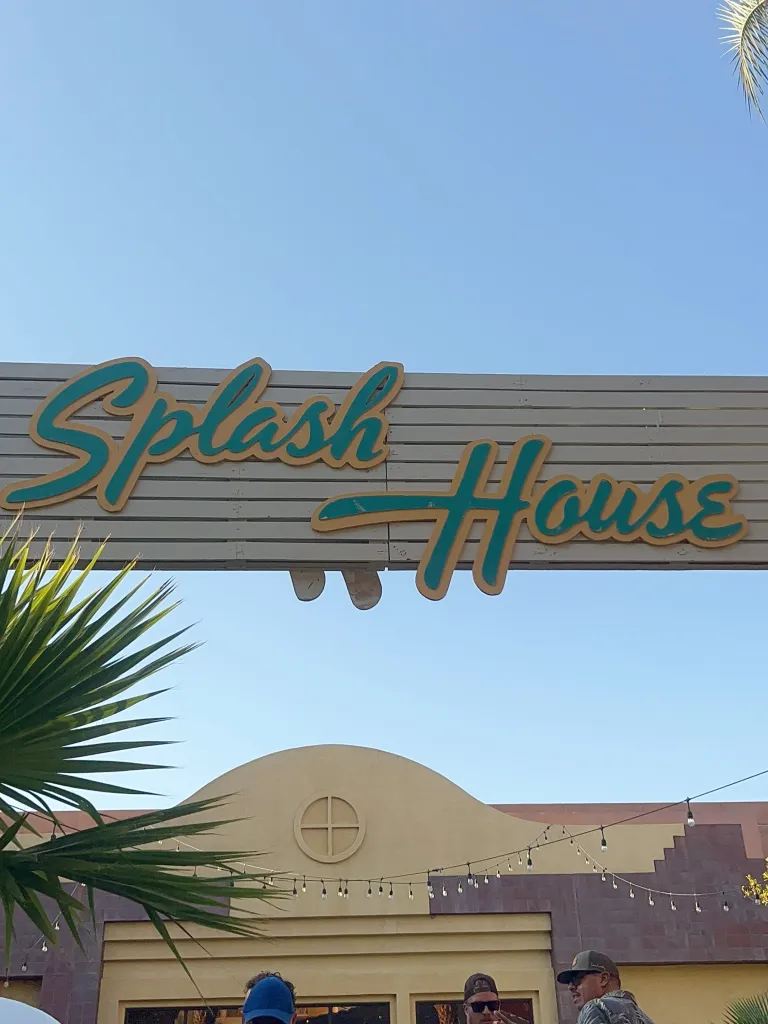 "Splash House" sign at the Palm Springs Air Museum.