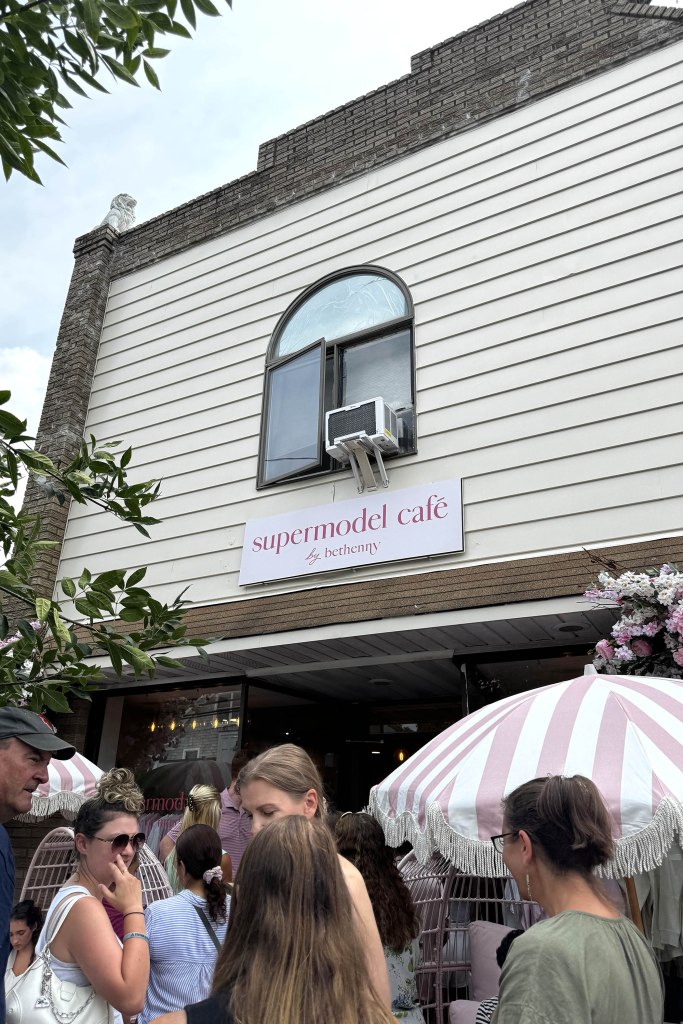 Exterior view of the Supermodel Café by Bethenny pop-up.