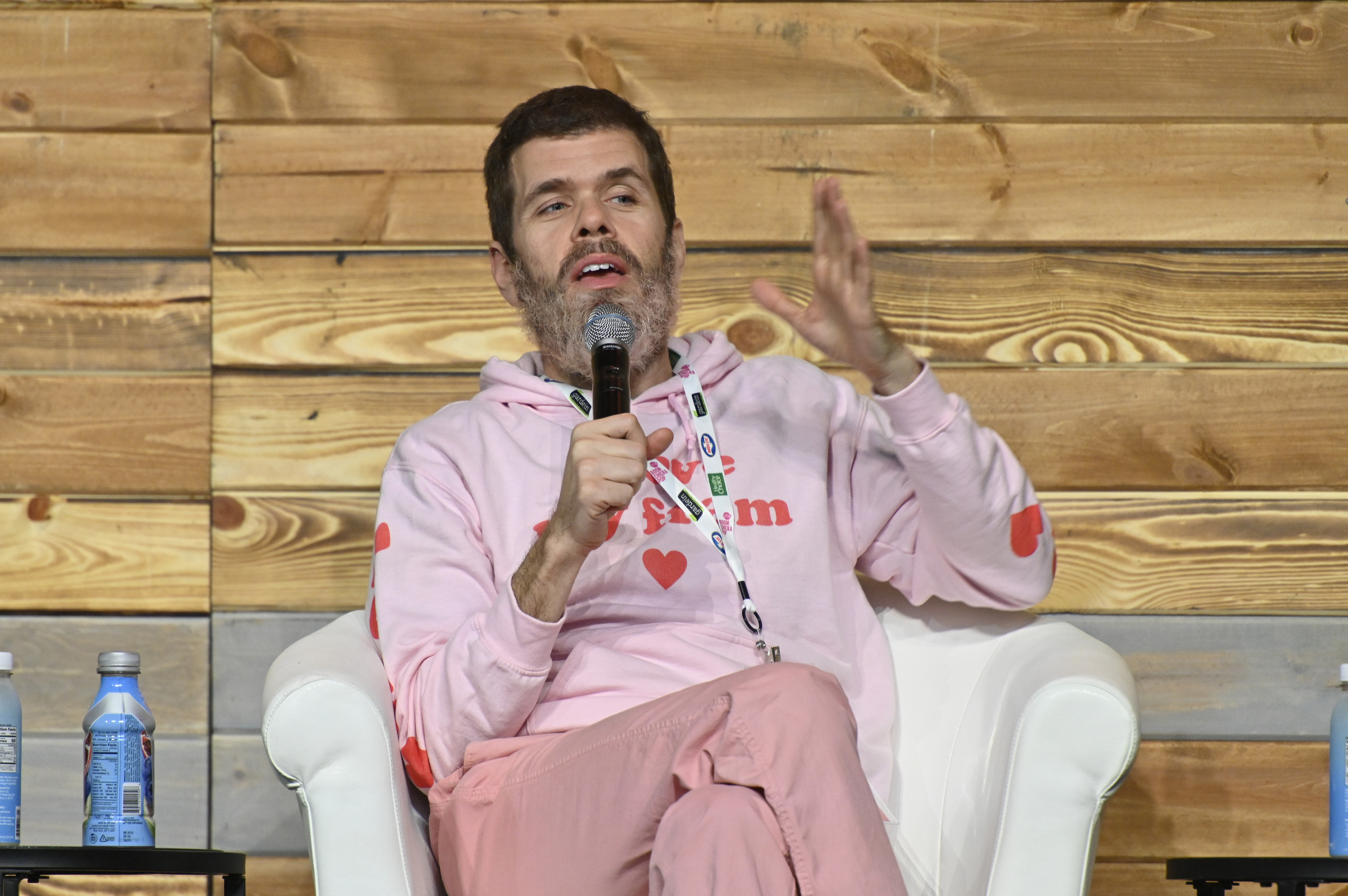 Perez Hilton speaks during Be Yourself: LGBTQ on the Inspire Stage at the Wellness Your Way Festival.