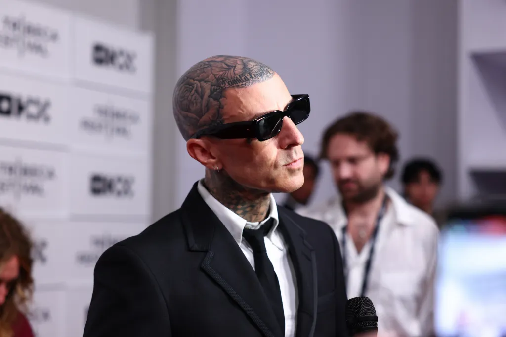 Travis Barker at the premiere of "Travis Barker: Louder Than Fear" at Tribeca Festival.